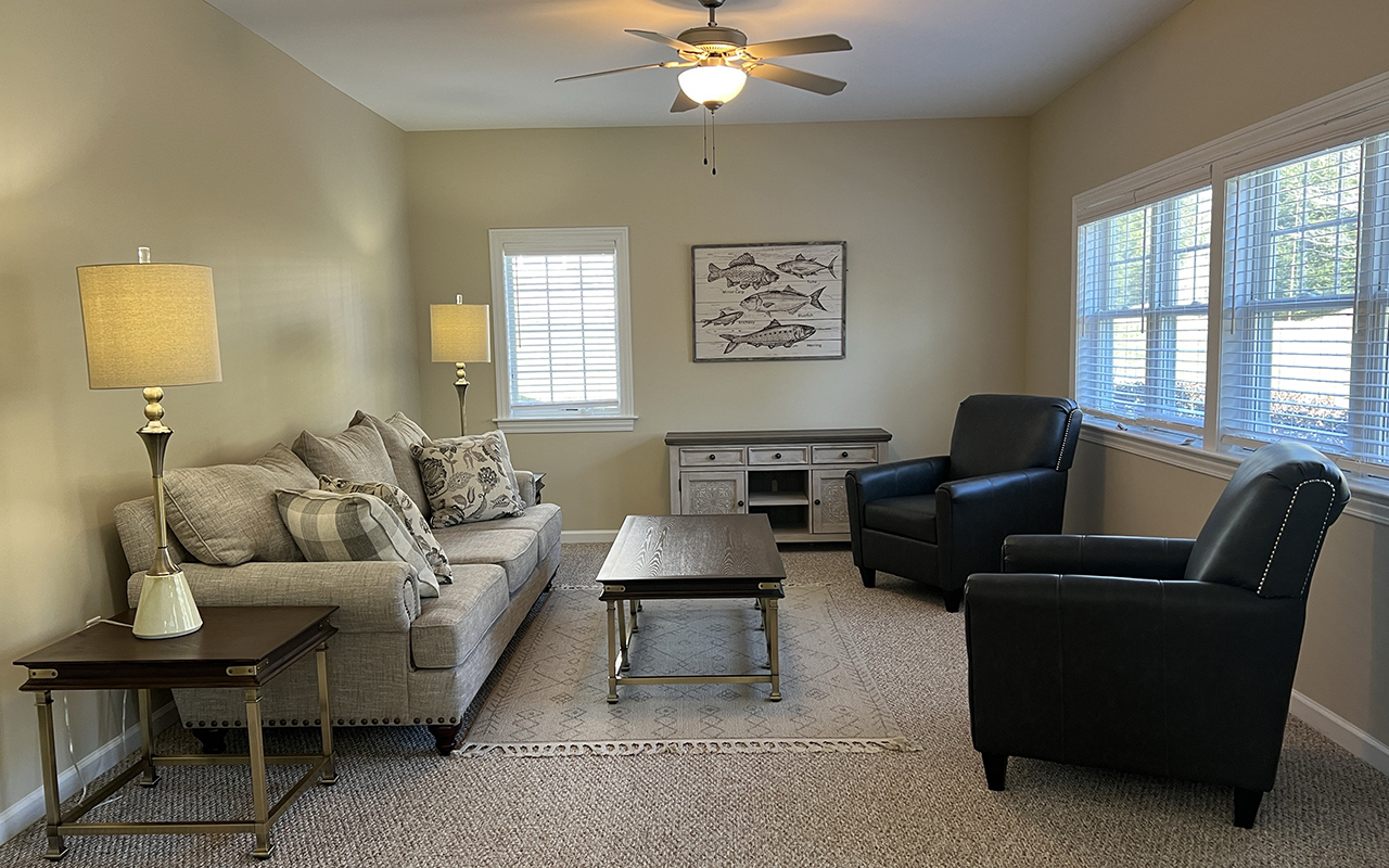Concordia at Bethlen Retirement Living example of a furnished living room.